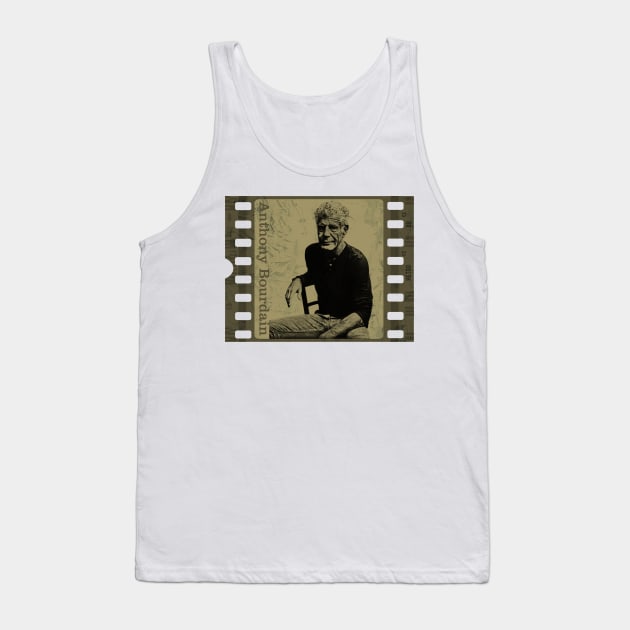 Bourdain-Vintage Film Strip Concept Tank Top by ROJOLELE